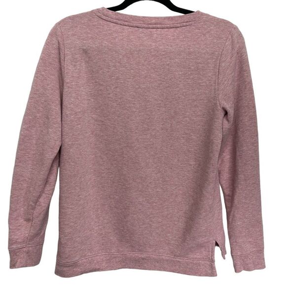 Talbots Pink Crewneck Sweater with Snowflakes on it Fall Winter Cute Sweatshirt - Picture 3 of 5